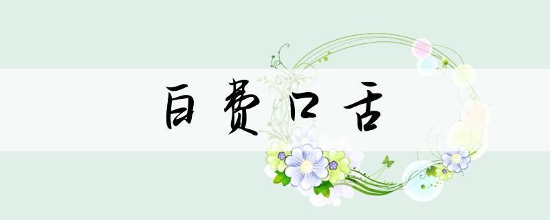 白费口舌的含义与典故：谈话无效的真实写照
