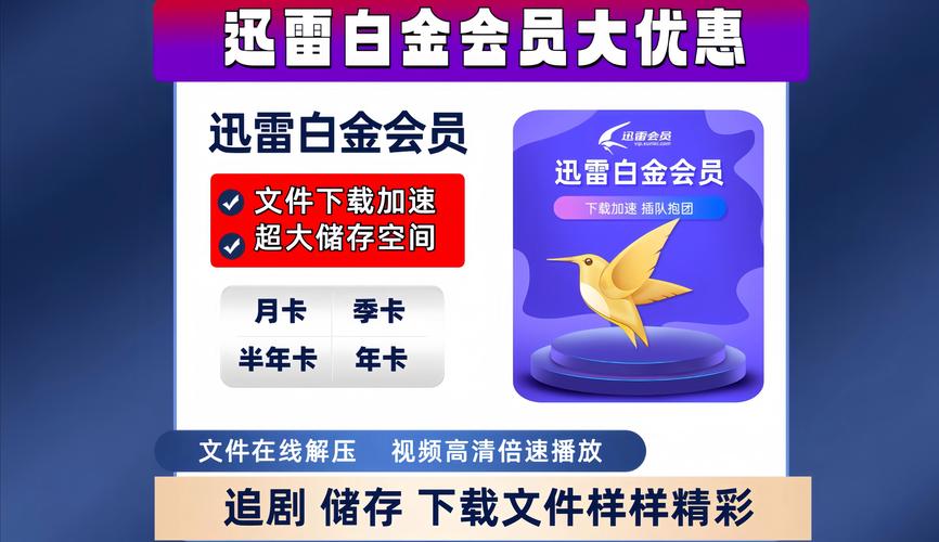 迅雷白金会员账号多少钱？官方价格及优惠活动！