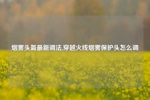 烟雾头盔最新调法,穿越火线烟雾保护头怎么调