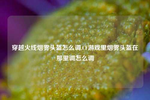 穿越火线烟雾头盔怎么调,CF游戏里烟雾头盔在那里调怎么调