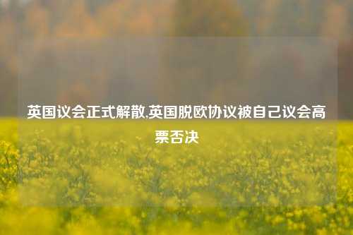 英国议会正式解散,英国脱欧协议被自己议会高票否决