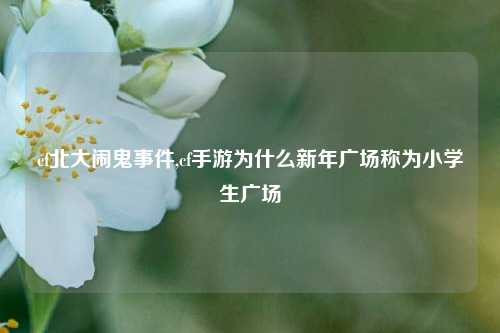 cf北大闹鬼事件,cf手游为什么新年广场称为小学生广场