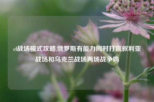 cf战场模式攻略,俄罗斯有能力同时打赢叙利亚战场和乌克兰战场两场战争吗