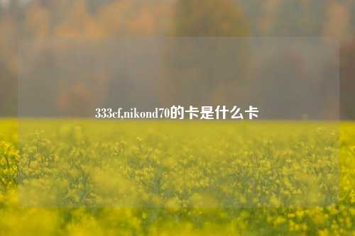 333cf,nikond70的卡是什么卡