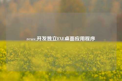 rexcc,开发独立EXE桌面应用程序