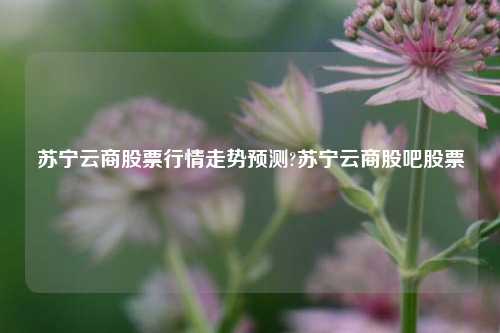 苏宁云商股票行情走势预测?苏宁云商股吧股票