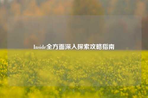 Inside全方面深入探索攻略指南
