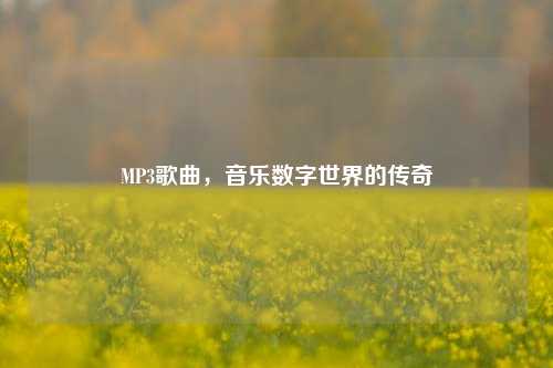 MP3歌曲,音乐数字世界的传奇