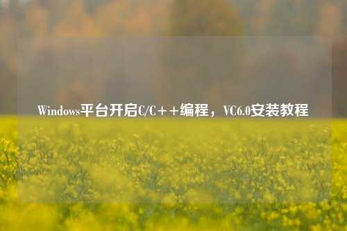 Windows平台开启C/C++编程，VC6.0安装教程