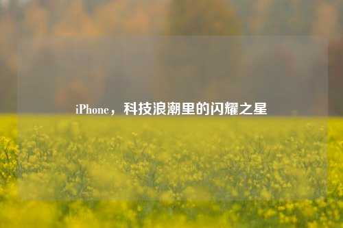 iPhone，科技浪潮里的闪耀之星