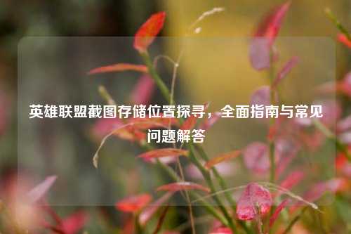 英雄联盟截图存储位置探寻，全面指南与常见问题解答