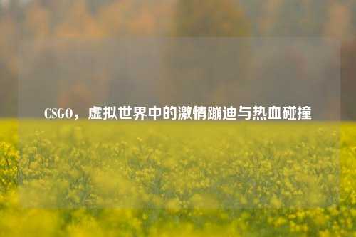 CSGO，虚拟世界中的激情蹦迪与热血碰撞